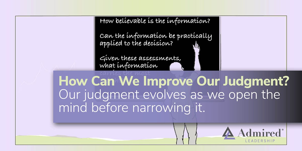 How Can We Improve Our Judgment?
