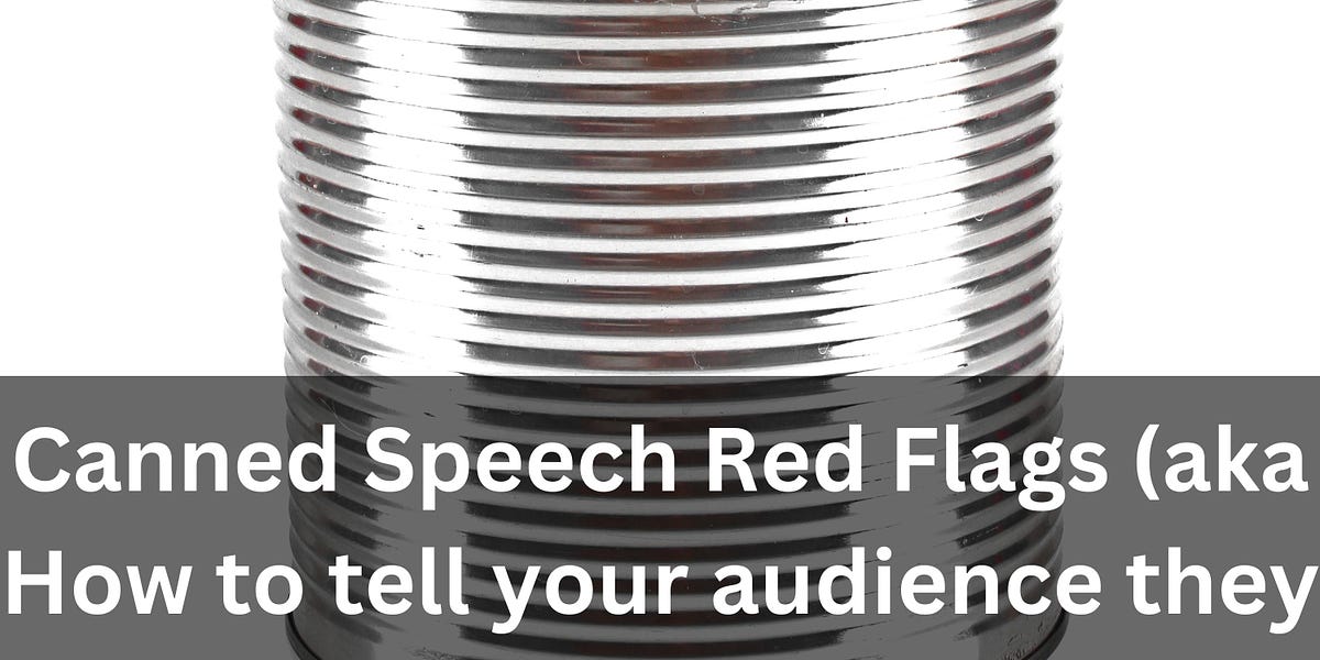 a canned speech meaning