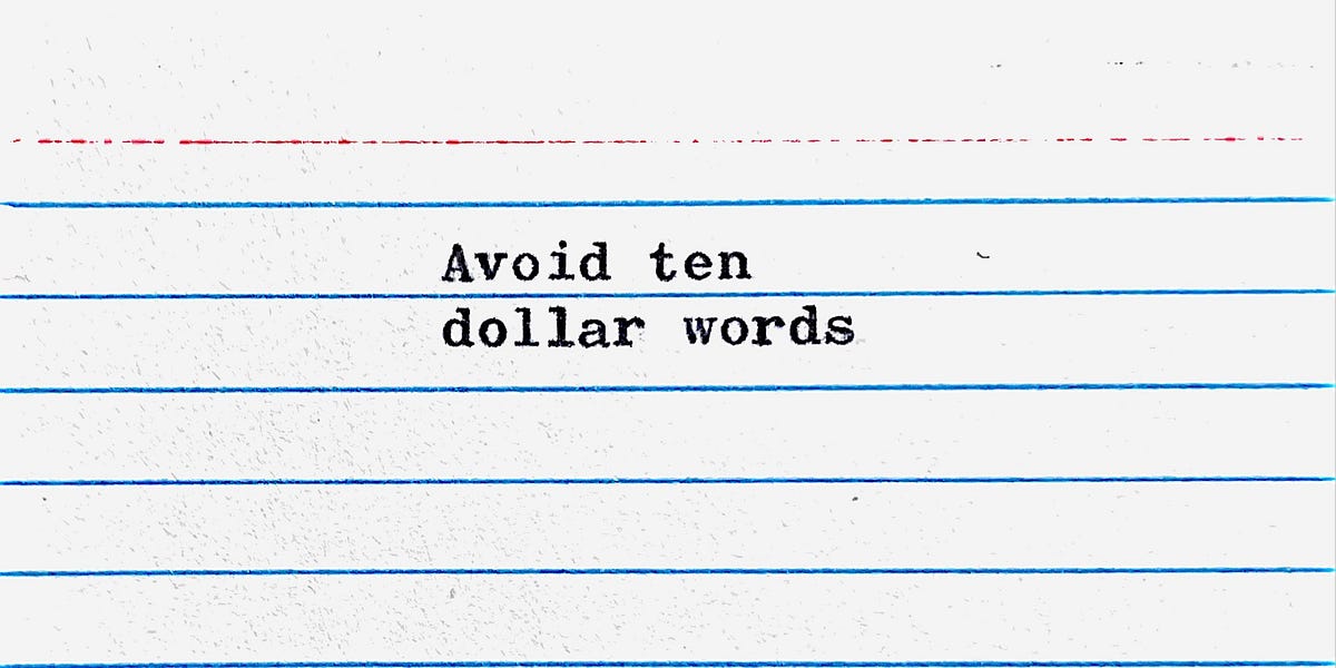 Avoid tendollar words by V Sri Microprinciples