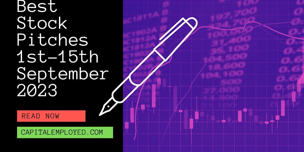 19 Great Stocks Pitches (1st15th Sep) 🔥