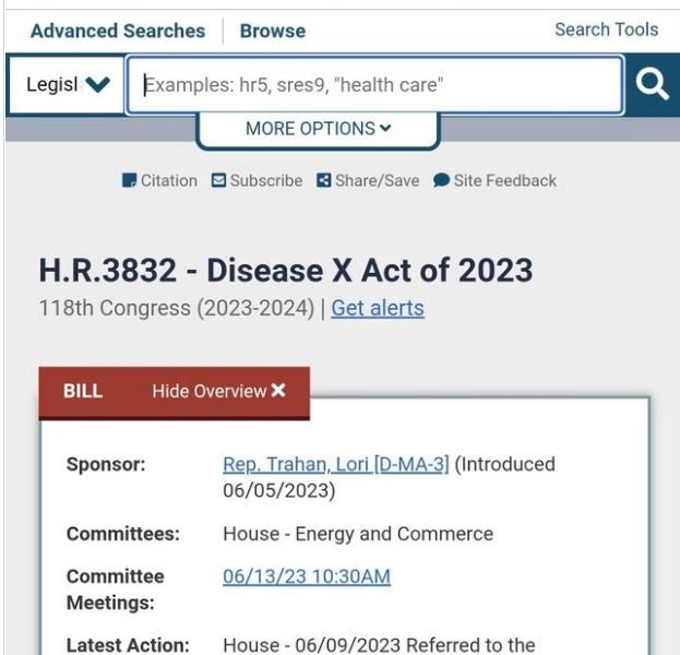 Nothing To See Here The US Congress Introduced the ‘Disease X Act’ in
