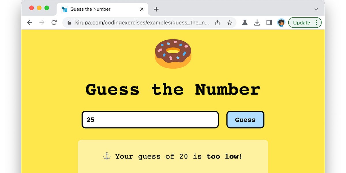 "Guess the Number" and Binary Searching! 🔍 - KIRUPA 🍊