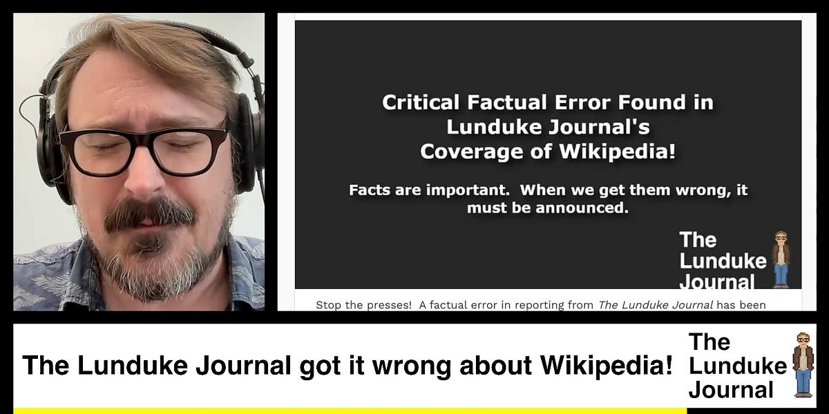 The Lunduke Journal got it wrong about Wikipedia!