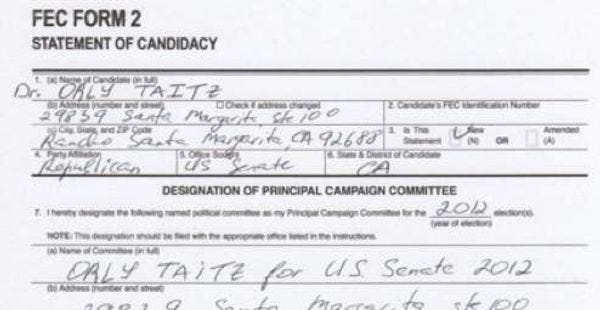 Hopeless Clown Orly Taitz Officially Files For U.S. Senate Run