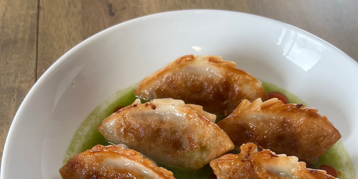 Pork & scallion dumpling by Chuck Cruz Chuck
