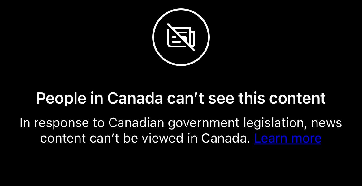 The Bizarre Asymmetry of Blocked News Outlets In Canada