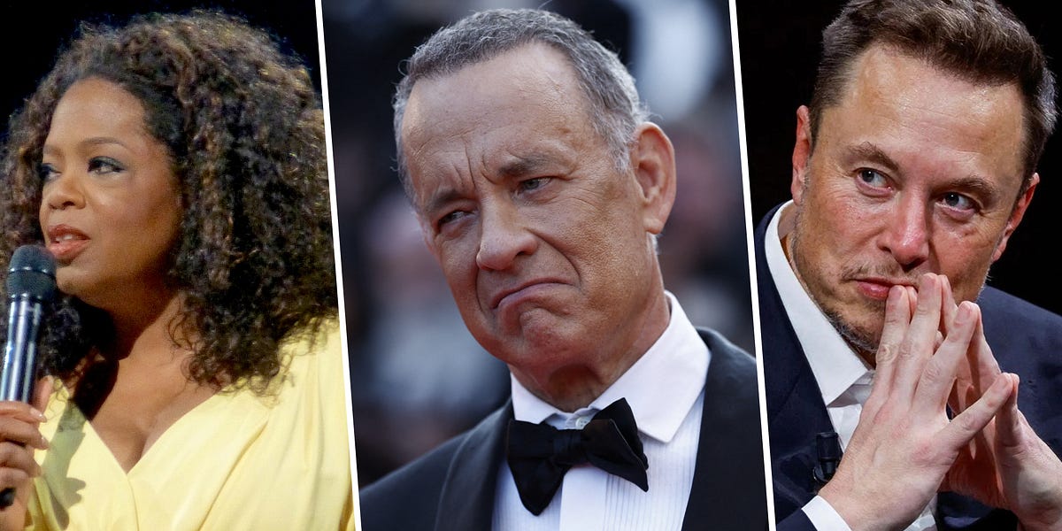 Oprah winfrey tom hanks elon musk y otros nombres que no figuran en