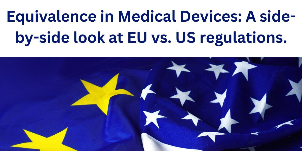 What's the difference between proving a medical device's equivalence in