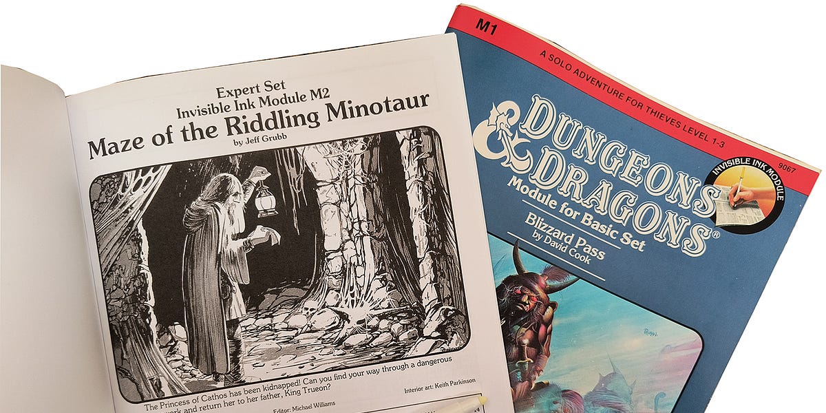 1980s D&D Invisible Ink Solo Adventures: Revealing (Secret) Fun