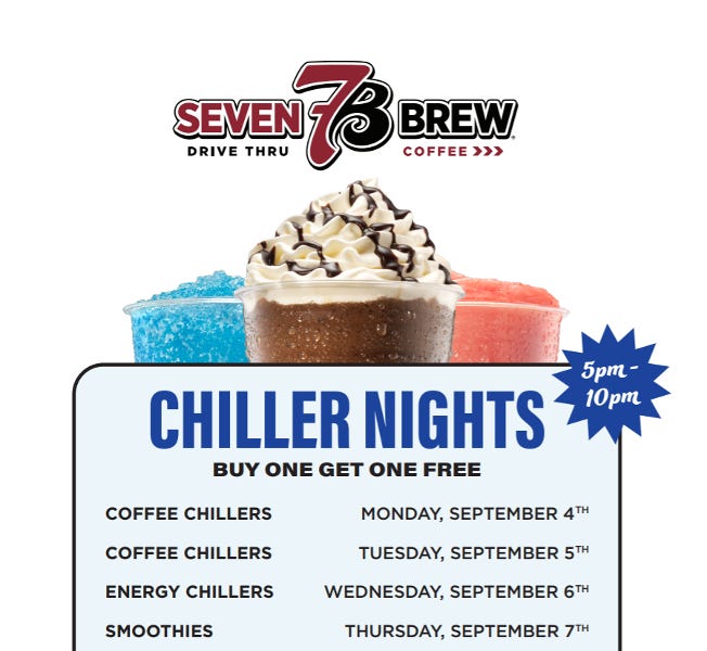 7 Brew Chiller BOGO Nights Are Back This Week!
