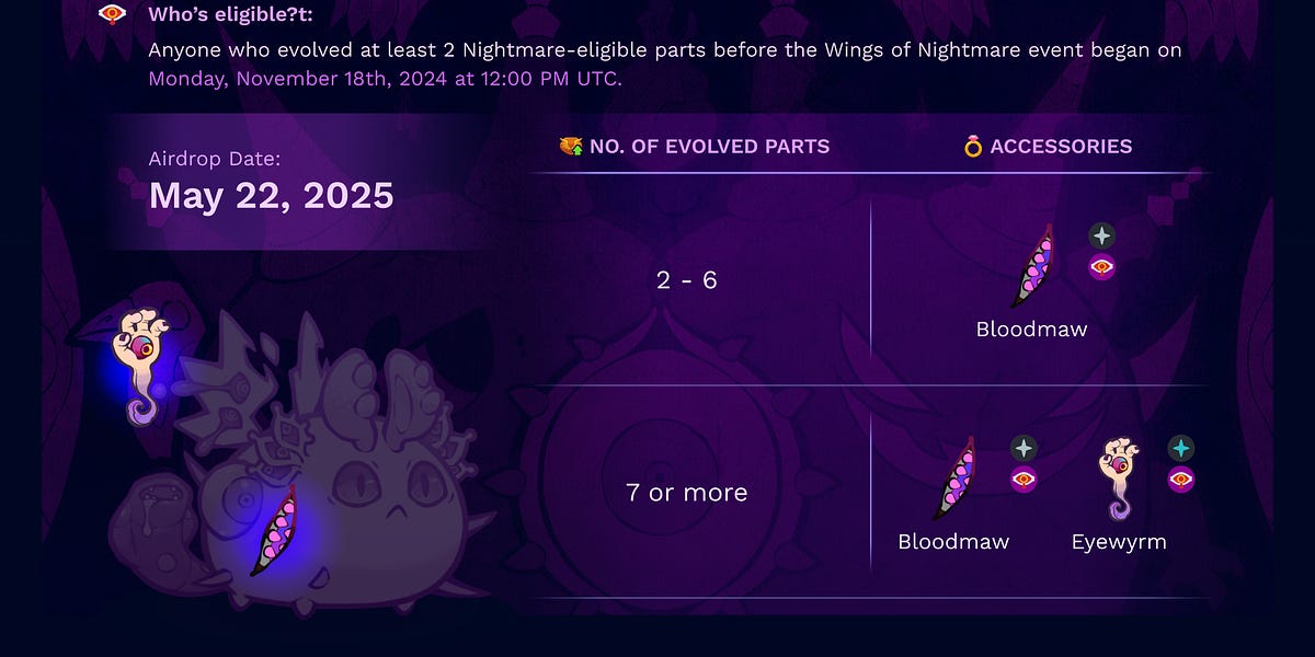 Nightmare Accessories Air drop will be released soon!