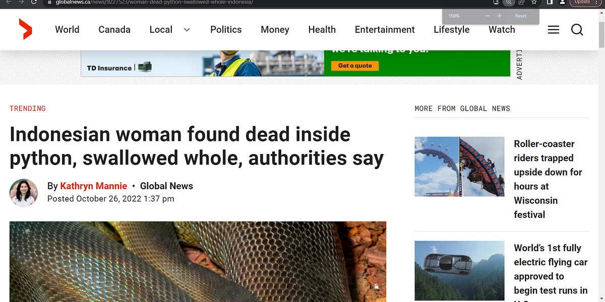 Python snakes can swallow people whole (see below); Floridians, be ...
