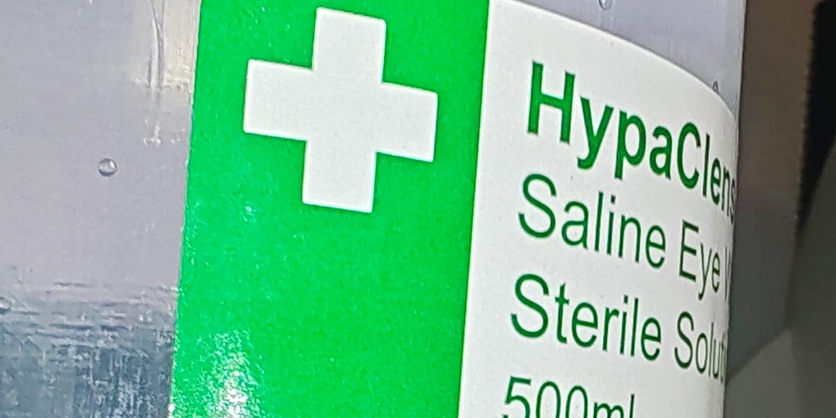 Comments Checking saline before using for enzyme tests on blood