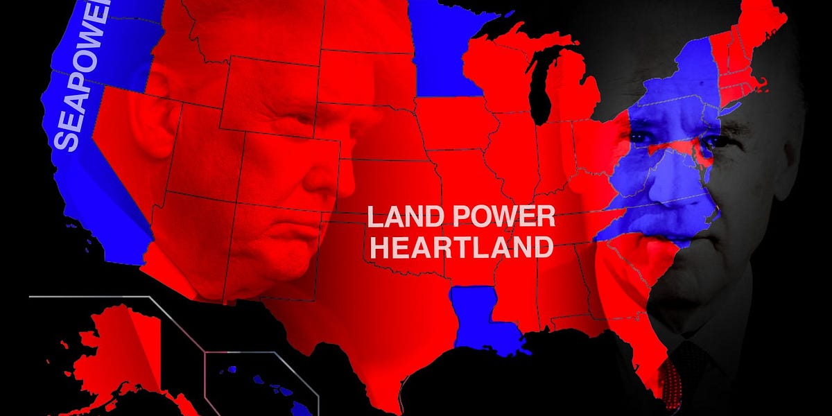 USA: Red Land vs Blue Sea - by Constantin von Hoffmeister