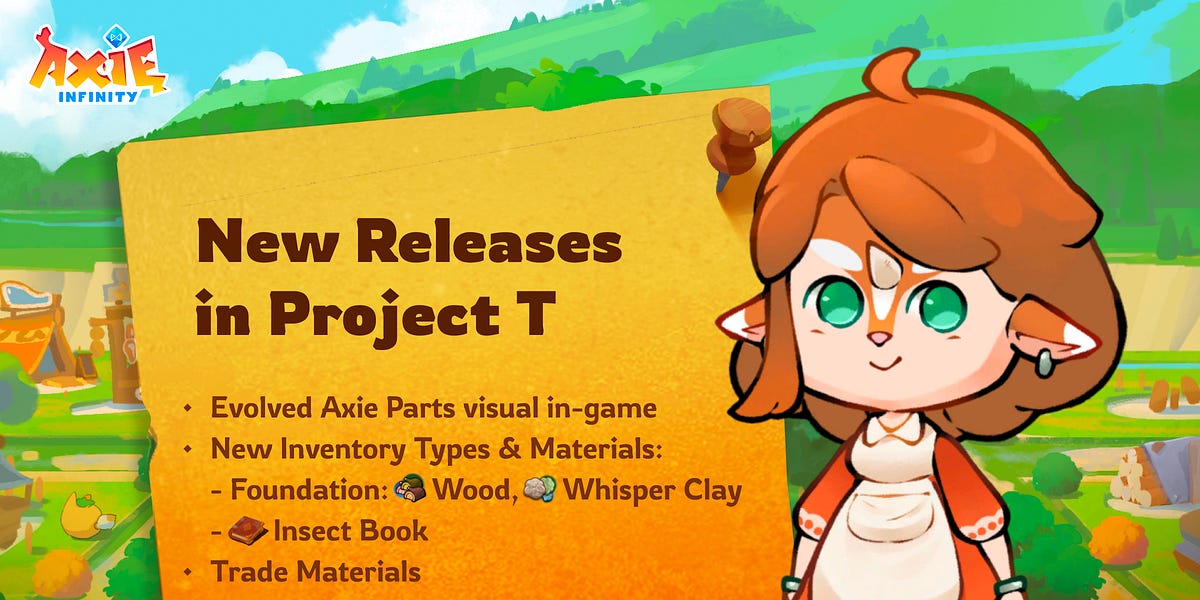 Evolved Axie parts have been released for Project T!