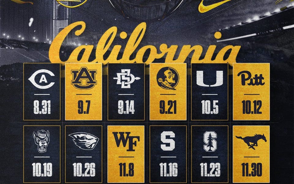Cal football shop schedule