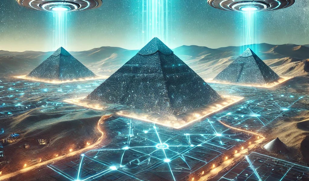 Synthetic Aperture Radar (SAR) scan of the Khafre Pyramid on the Giza ...
