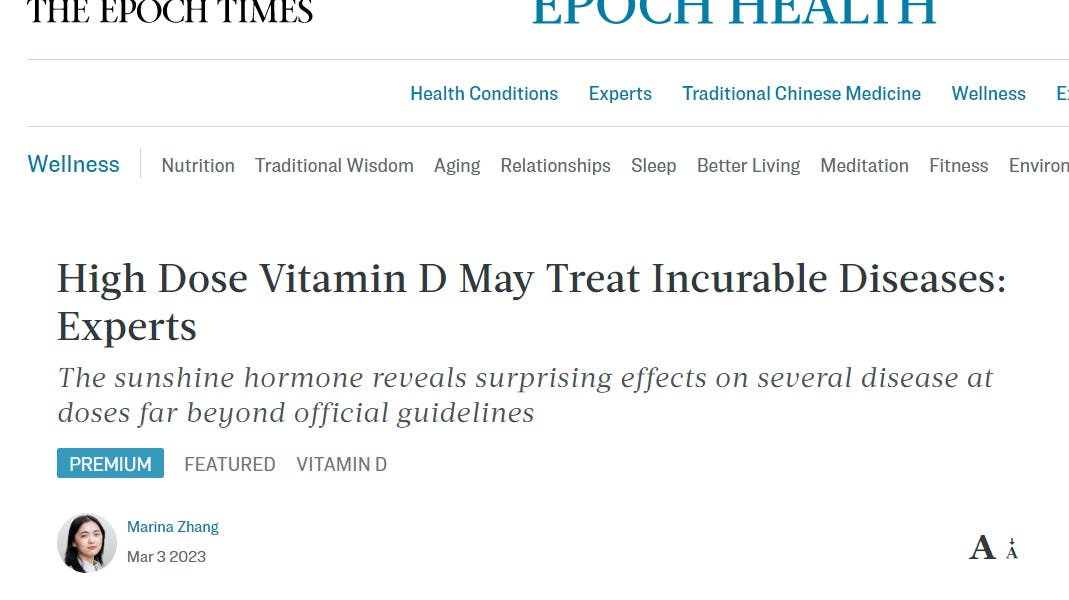 High Dose Vitamin D May Treat Incurable Diseases Experts The sunshine