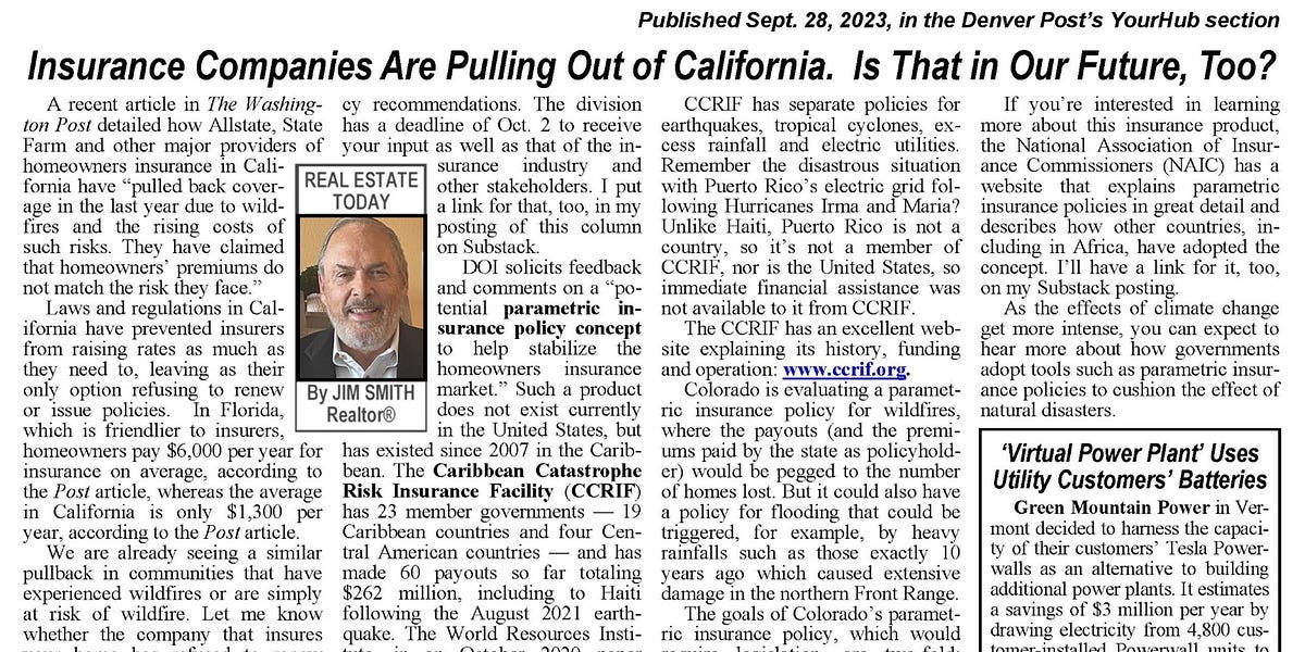 Insurance Companies Are Pulling Out of California. Is That in Colorado's Future, Too?