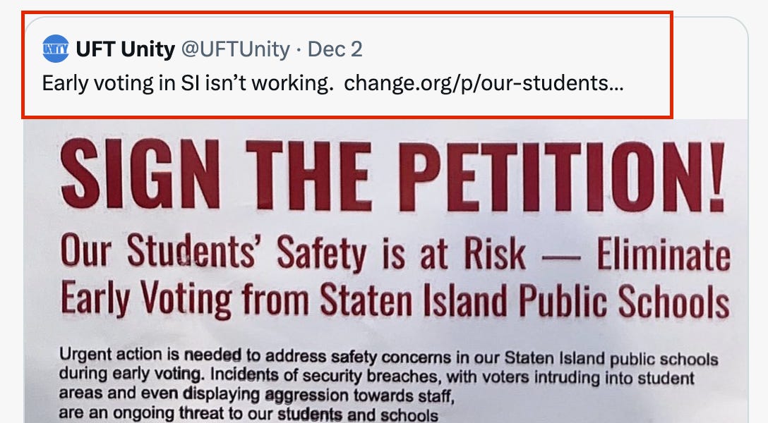 UFT Unity in Bed with Moms For Liberty? Class size, shmass size.