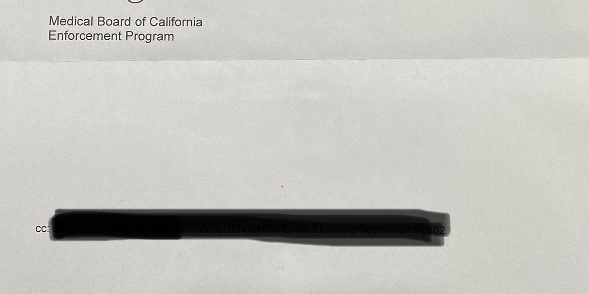 The Medical Board of California Has Concluded its Investigation of the