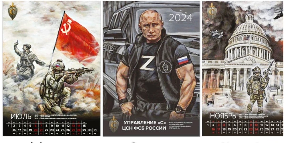 The FSB 2024 Calendar Russian Propaganda at its Most Cringeworthy