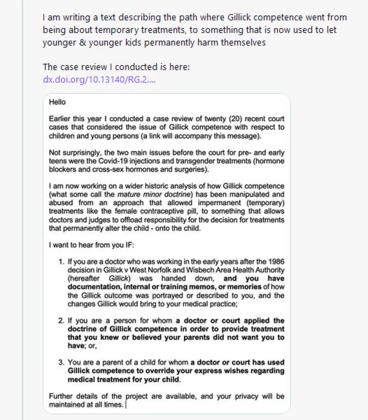 How is Gillick protecting the innocent?