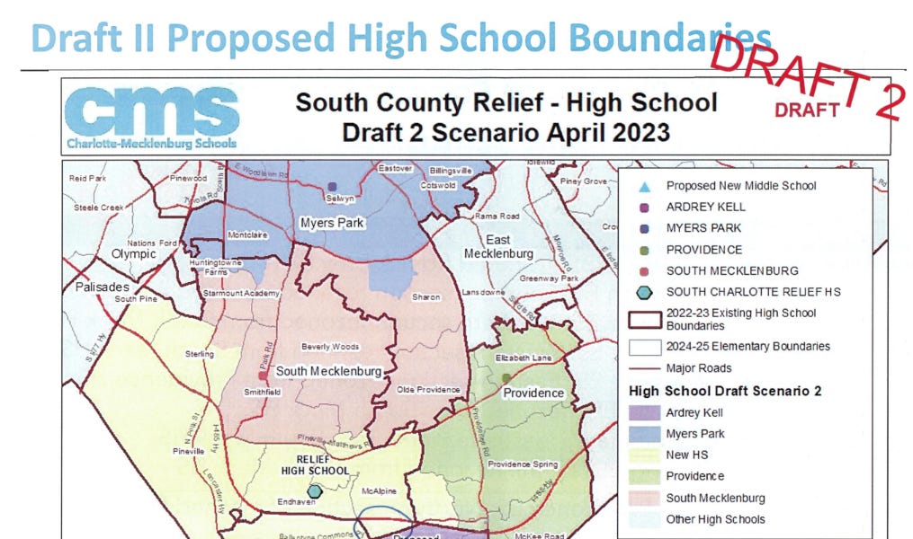 BREAKING New CMS south Charlotte boundary draft maps released