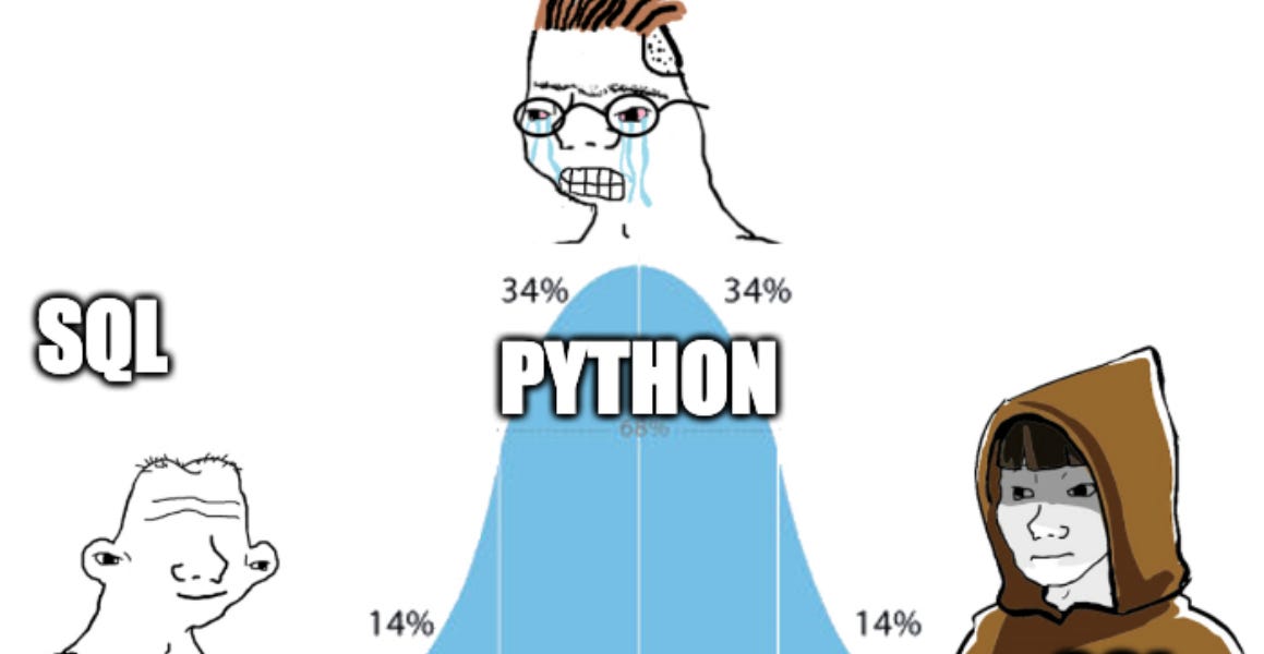 SQL vs Python: the Faustian bargain - by Robert Yi 🐳