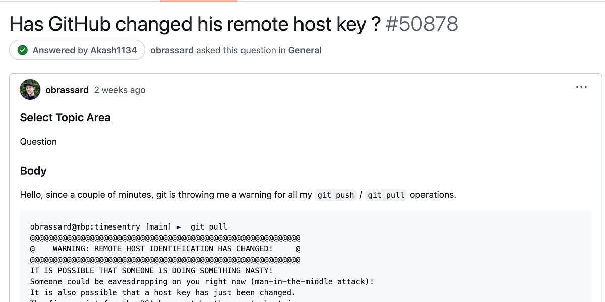 How to Fix GitHub "Remote Host Identification Has Changed"