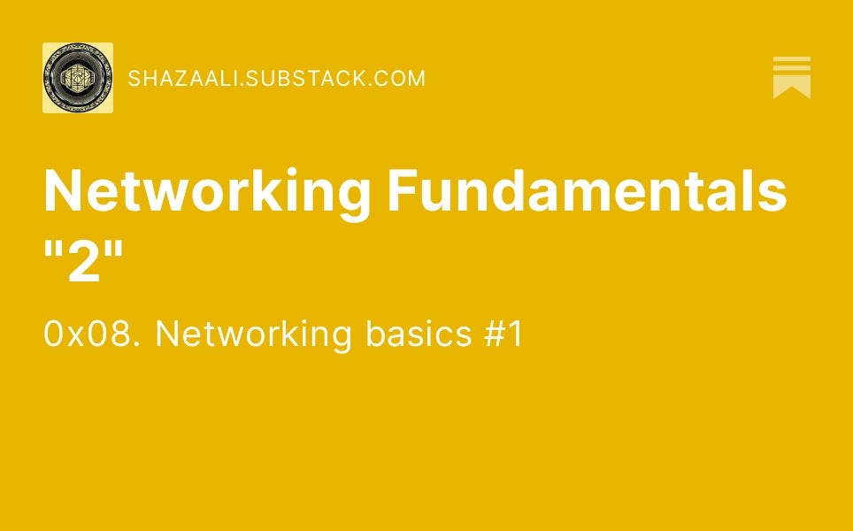 Networking Fundamentals "2" by Shaza Ali