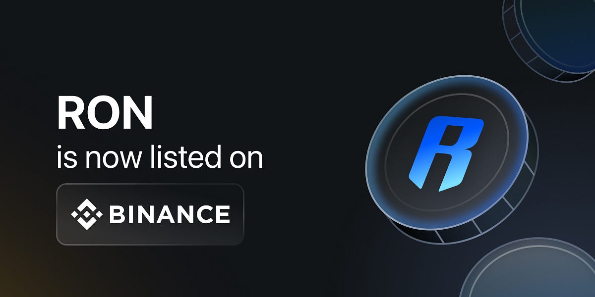 BREAKING NEWS: RON has launched on Binance