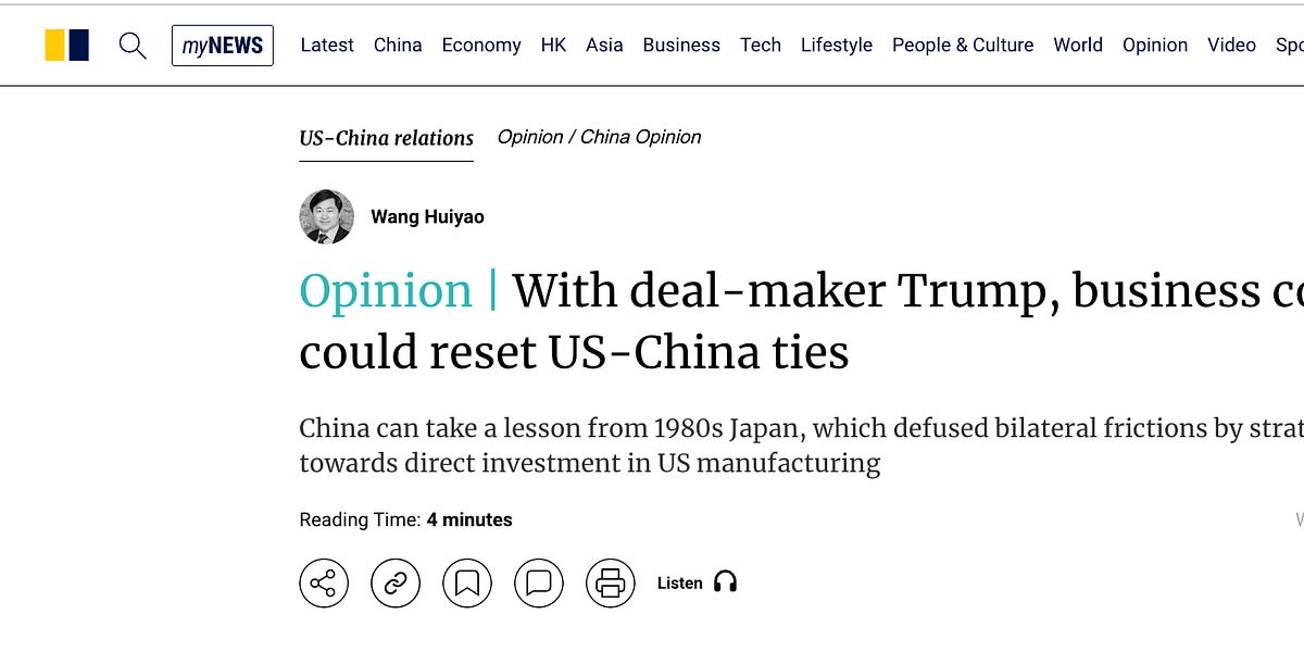 With deal-maker Trump, business cooperation could reset US-China ties