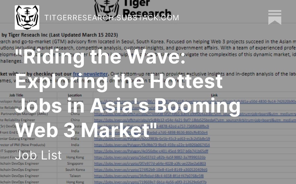 "Riding the Wave: Exploring the Hottest Jobs in Asia's Booming Web 3 