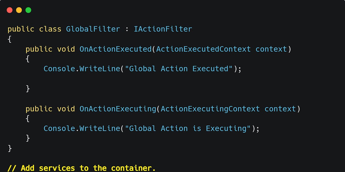 Episode 10 Action Filters in Core