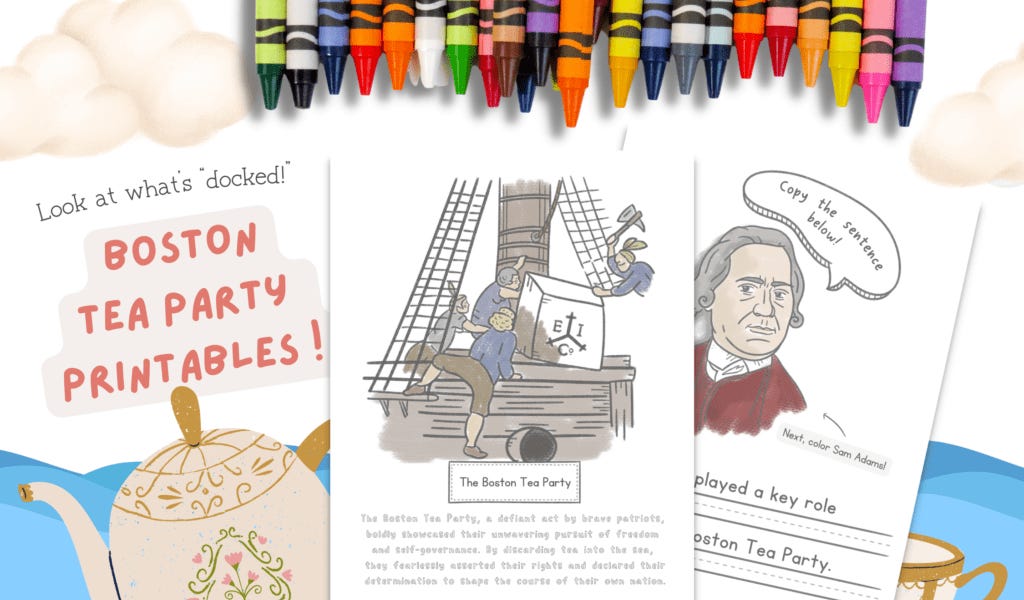 These Boston Tea Party Printables Will Make a "Splash!"
