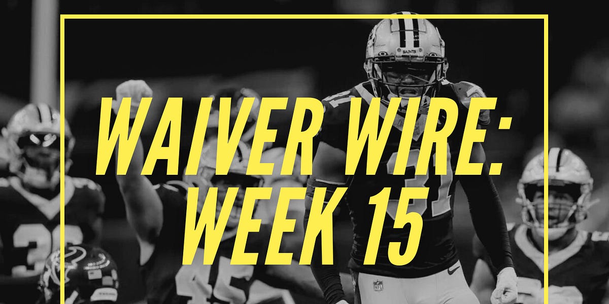 Week 15 waiver shop wire