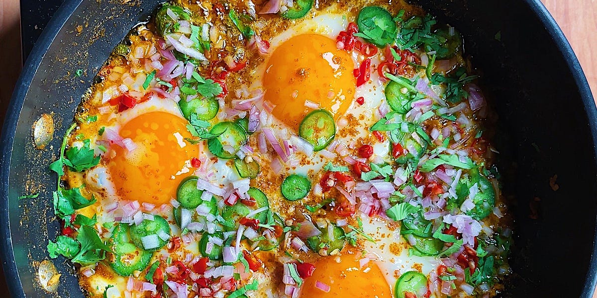 IndianInspired Masala Fried Eggs SCRAPS