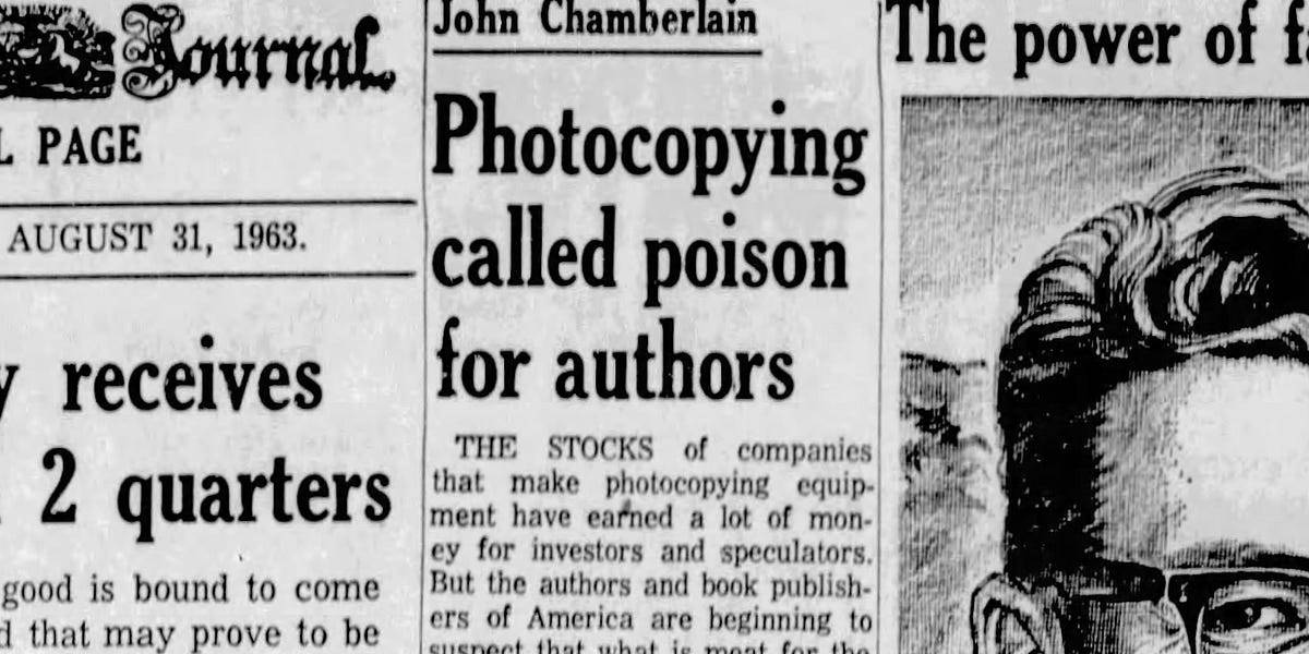 When Photocopiers Terrified the Publishing World