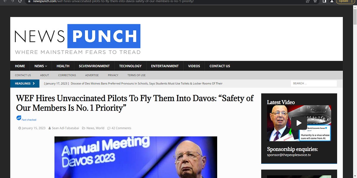 Klaus? What? You want unvaccinated pilots to fly you & the WEF crooks