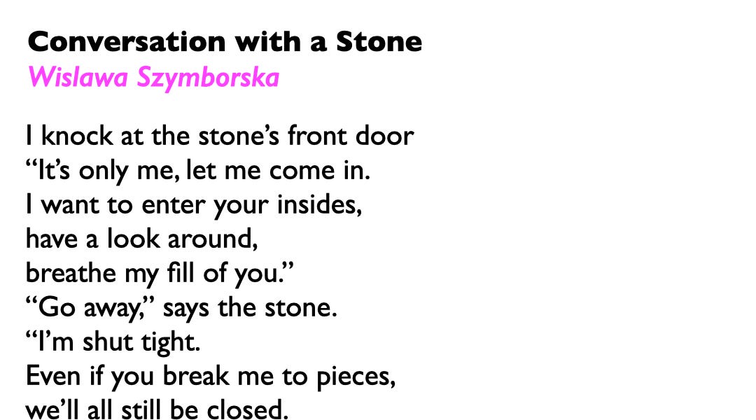 Conversation With A Stone Analysis
