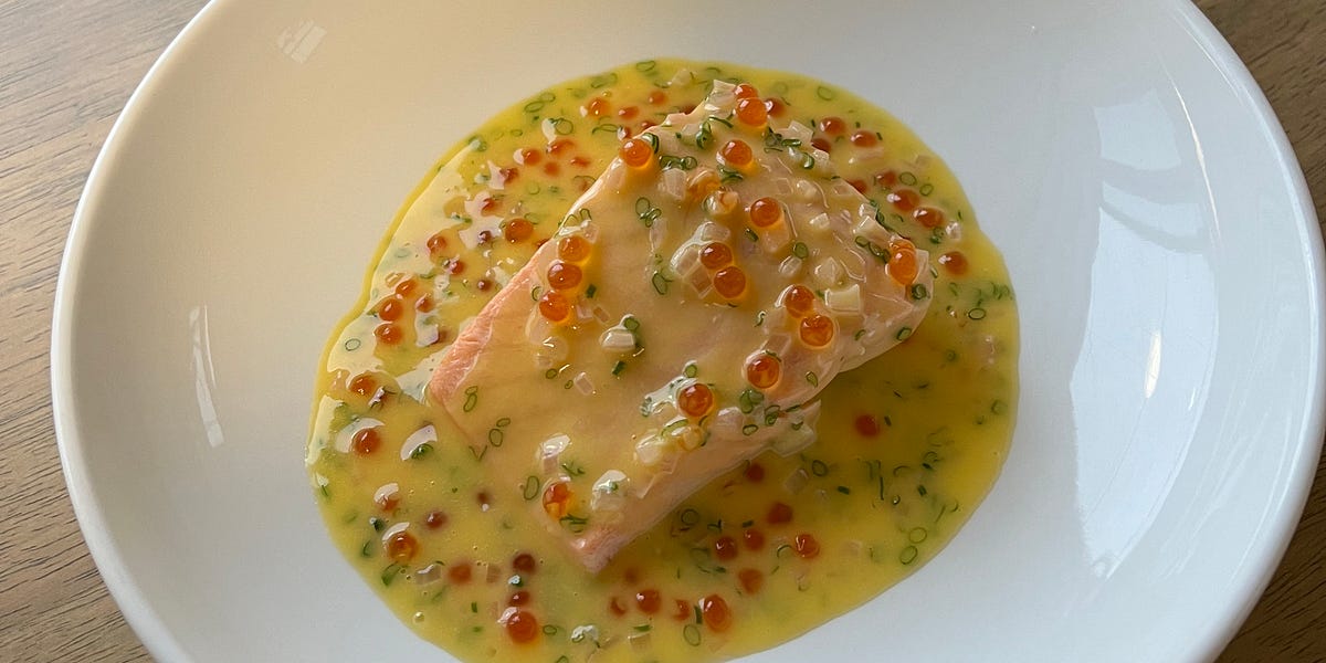 salmon roe beurre blanc by Chuck Cruz Chuck