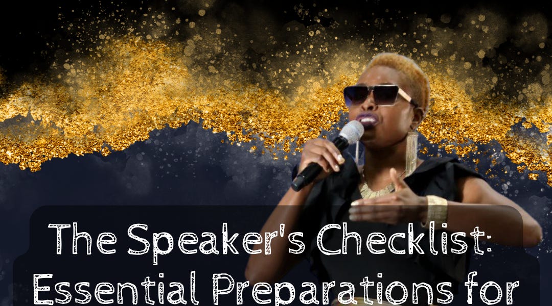 The Speaker's Checklist Essential Preparations for Your Next Speaking
