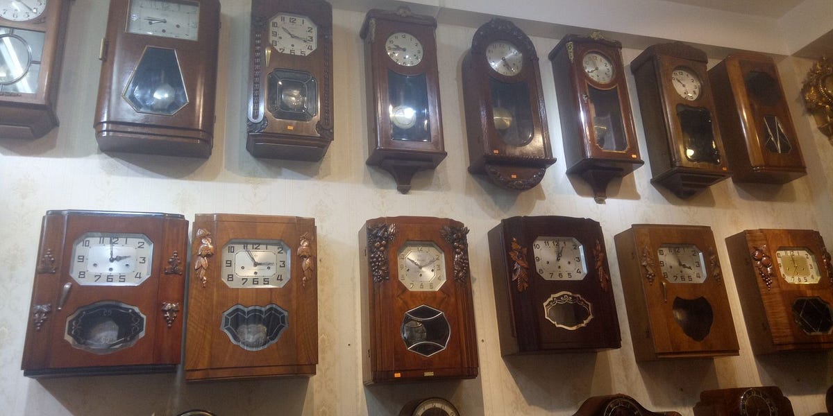 Wall of clocks, Hanoi, Vietnam