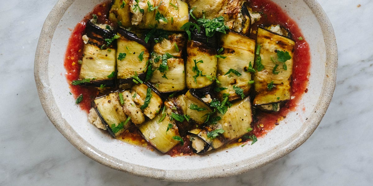Eggplant rolls by Hetty Lui McKinnon