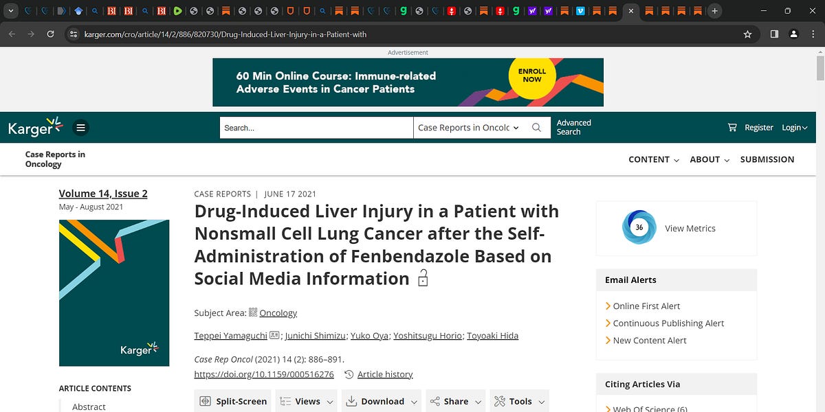 Is Fenbendazole a cure for cancer? lots of buzz but does the science