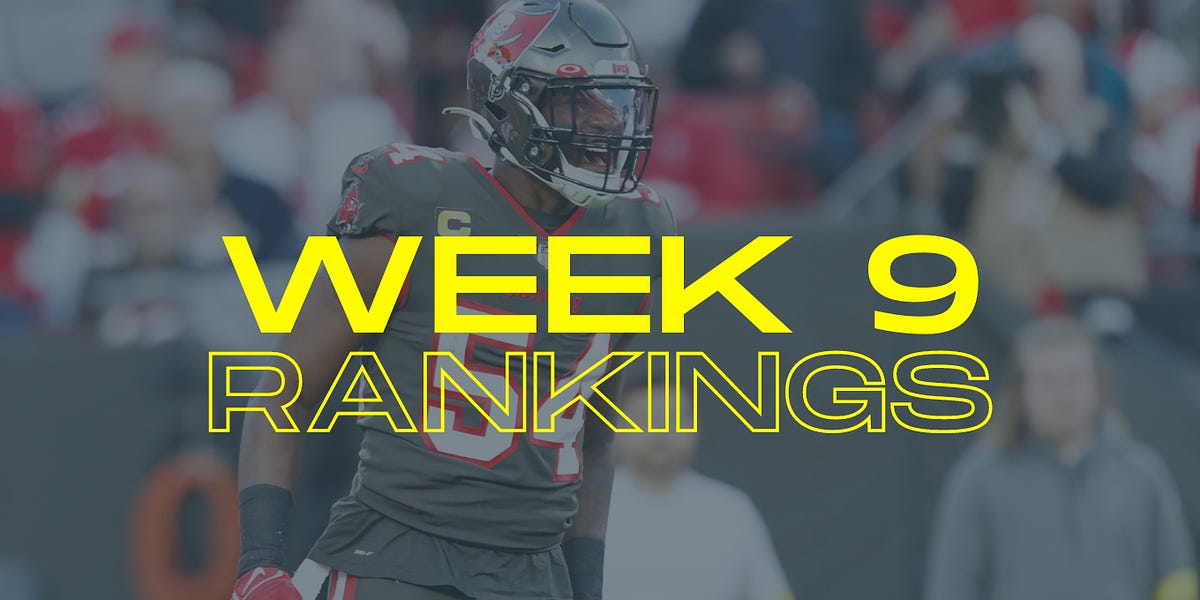 Week 9 IDP Rankings by Jase Abbey The IDP Show
