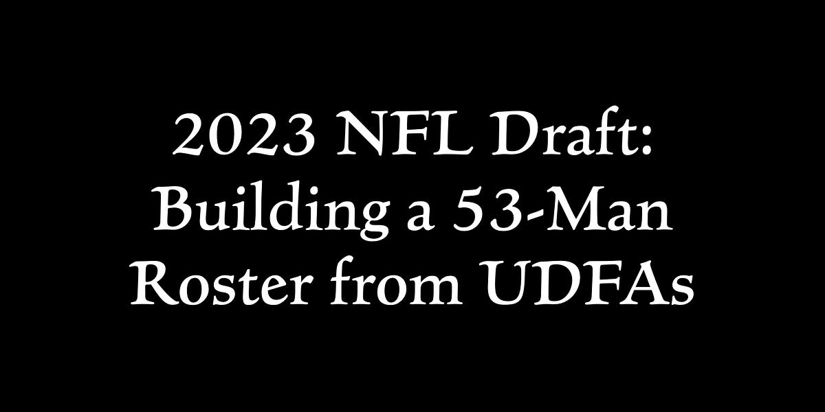 Building an NFL 53man roster from 2023 undrafted free agents