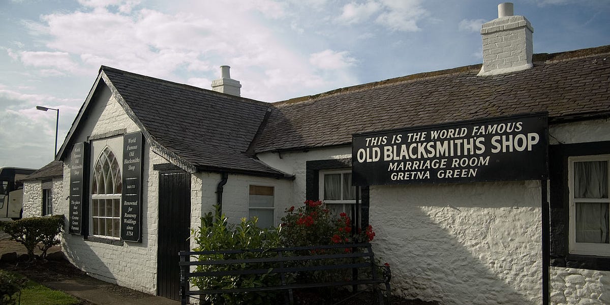 Getting married at gretna green blacksmiths sale