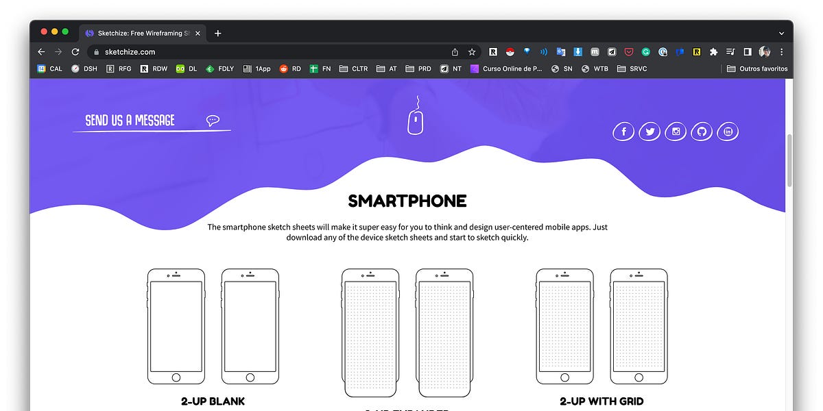Rabiscar #569 – Templates gratuitos para quem gosta de rabiscar wireframes à caneta